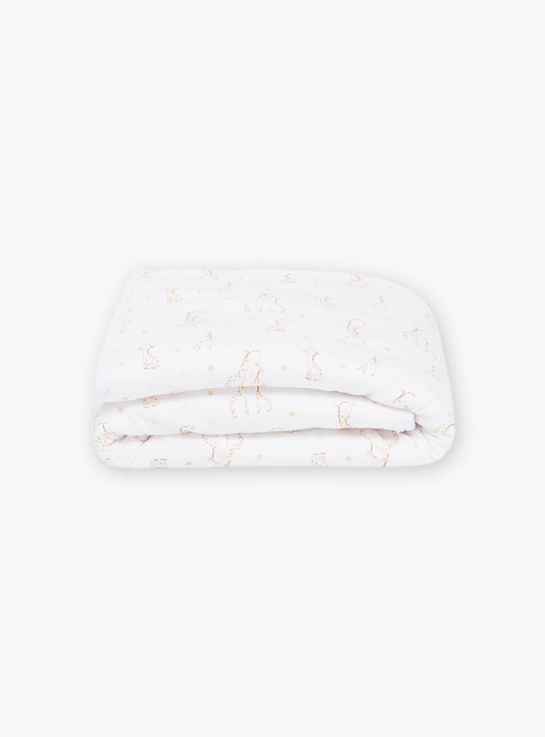 Couverture de naissance rose clair Girafe