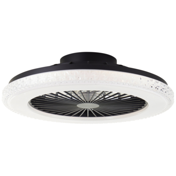 Brilliant plafondventilator Badria met lamp en RGB functie 40W zwart