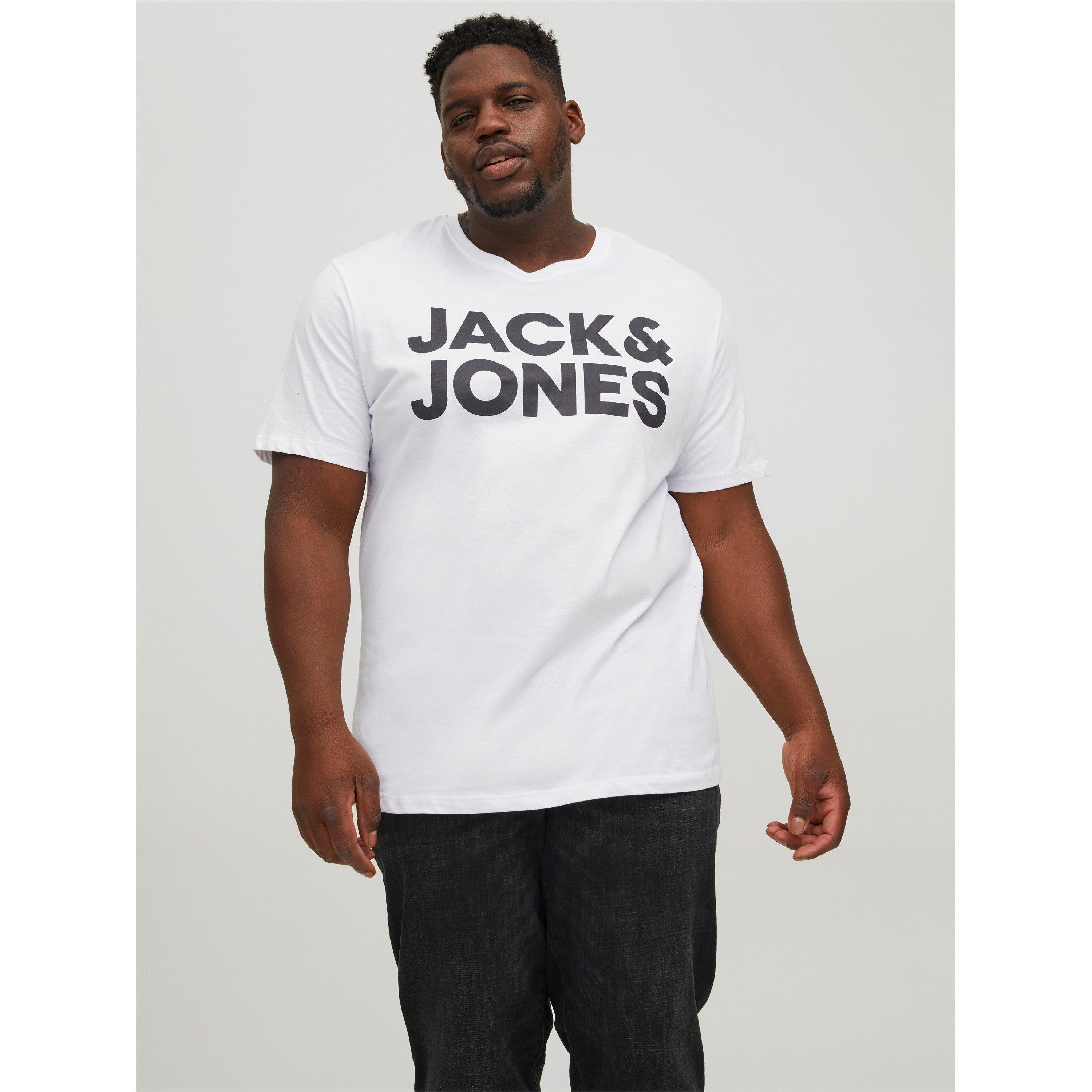 Jack and Jones Short Sleeve Logo T Shirt Mens Plus Size