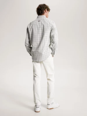 Camisa de veludo cotelê xadrez tartan de corte regular