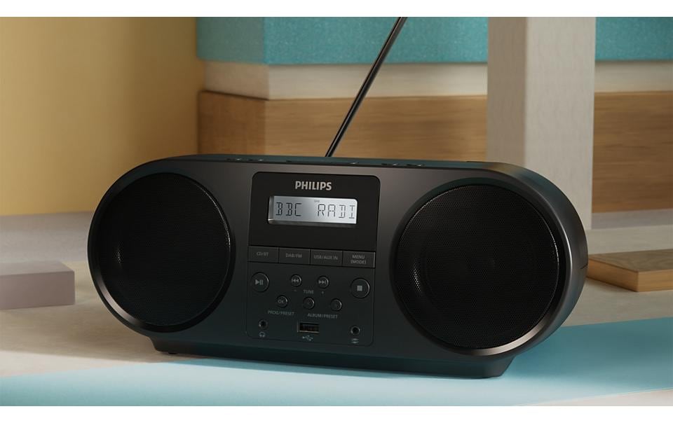 Radio/CD-Player TAZ6000/10 Schwarz<br>Tragbarer CD-Spieler und UKW-Radio