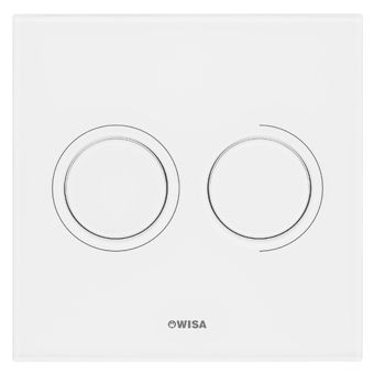 Wisa XS bedieningsplaat Luga DF pneumatisch 16x16cm glas wit