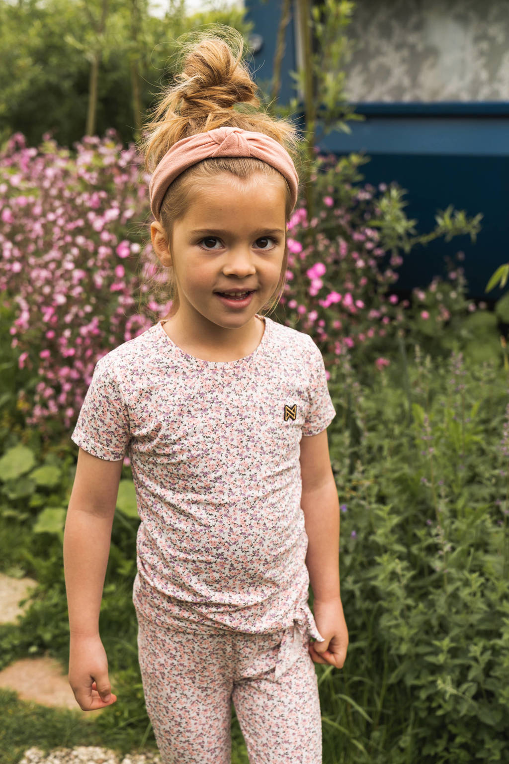 Koko Noko gebloemd T-shirt roze