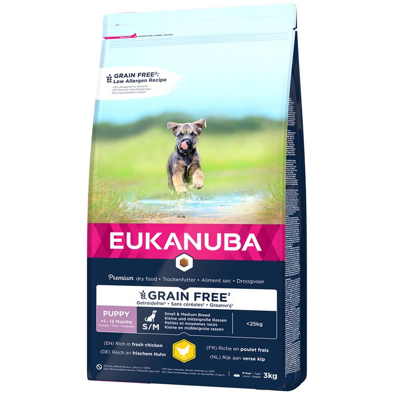 Eukanuba Grain Free Puppy Small / Medium Breed poulet