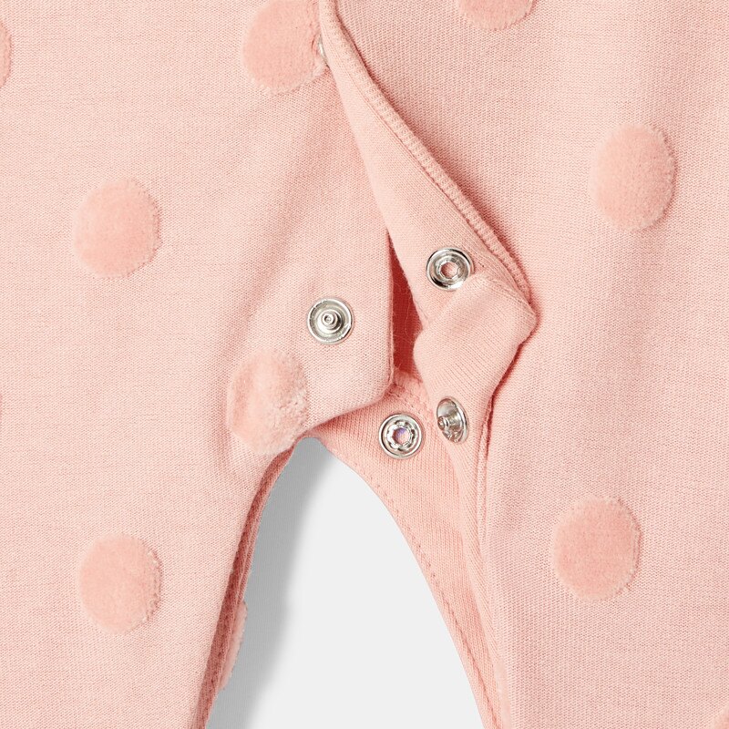 Dors-bien en velours dévoré rose naissance Absorba Rose