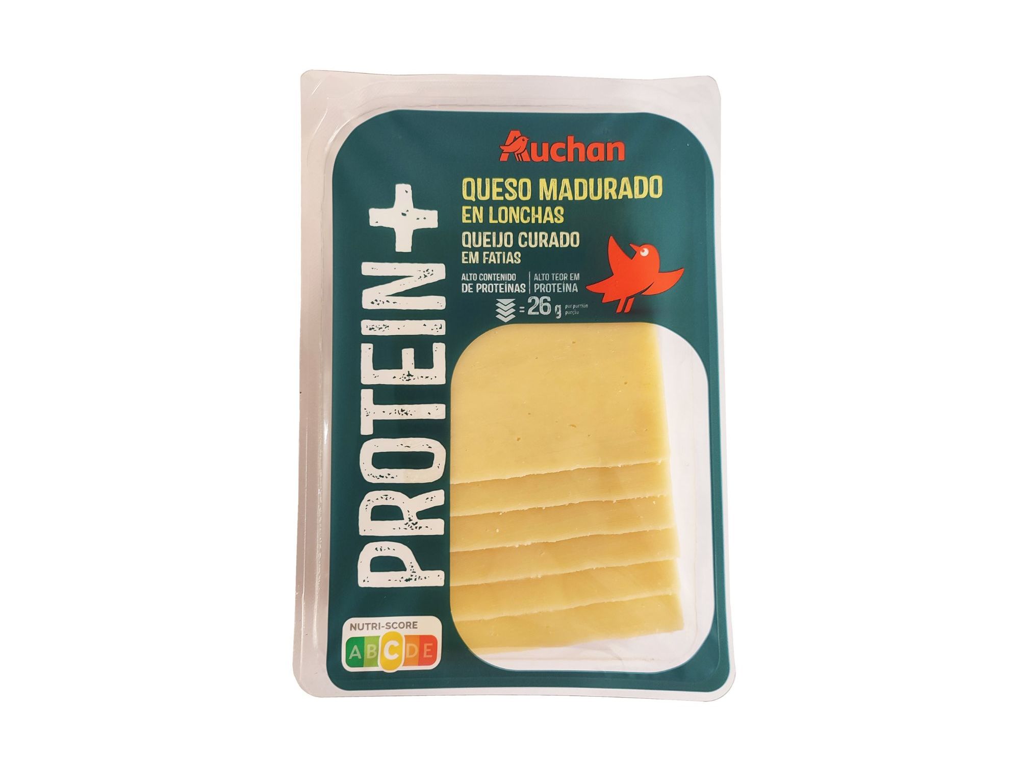 QUEIJO CURADO AUCHAN FATIAS  PROTEINA 150G