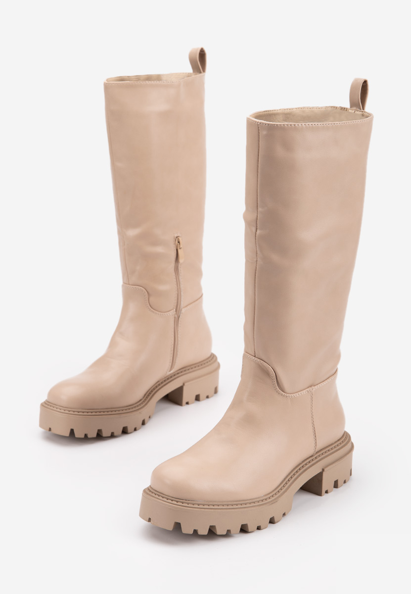 Bottes femme beige Mesora