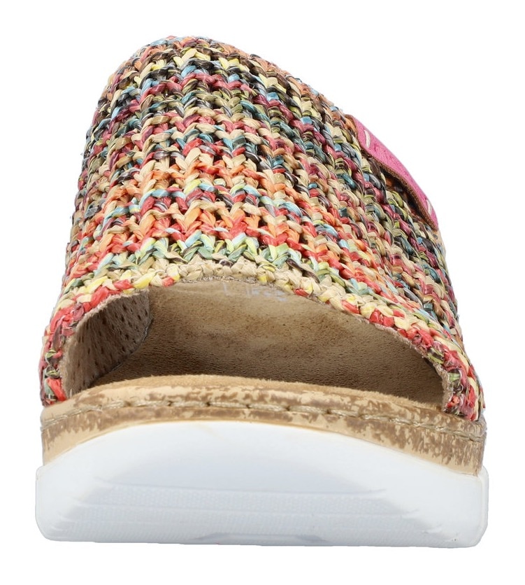 Rieker Pantolette  , Keilabsatz, Sommerschuh, Schlappen im Sommerlook