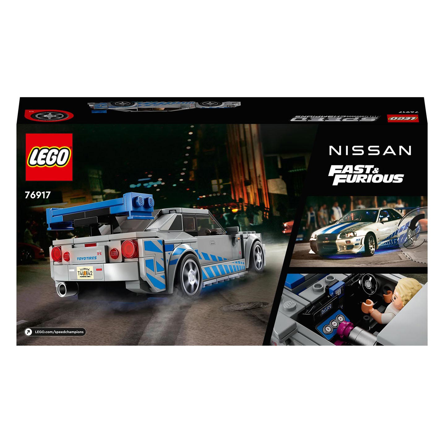 LEGO Speed Champions 76917 2 Fast 2 Furious Nissan Skyline GT-R (R34)
