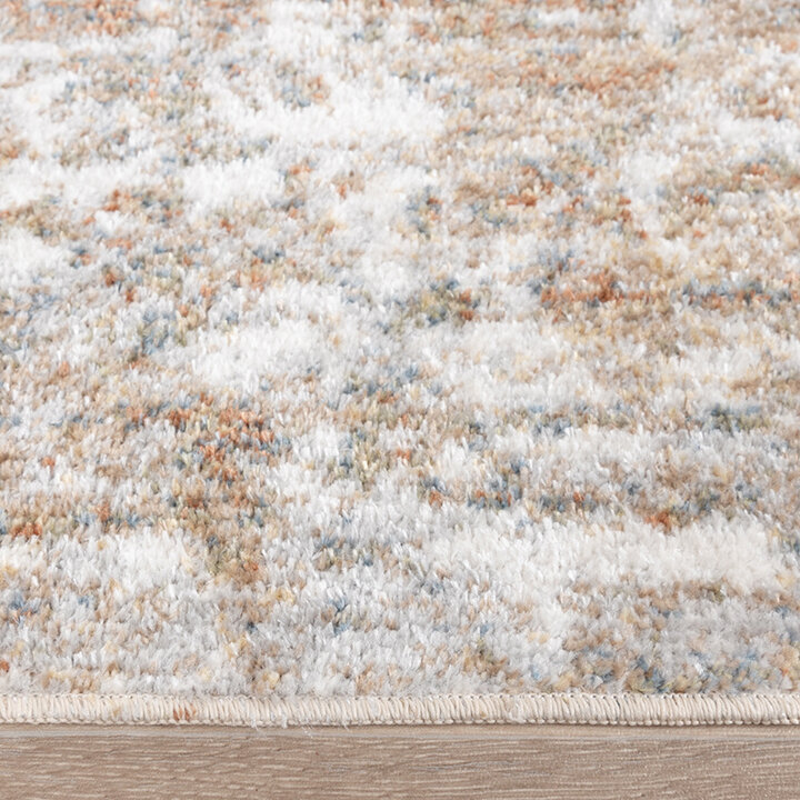 Wasbaar abstract vloerkleed - Misha Grunge Crème/Bruin