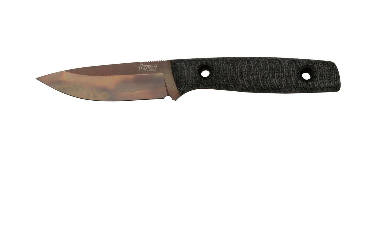 TRC Knives Classic Freedom M390 Apo Finish Black Canvas Micarta, bushcraftmes
