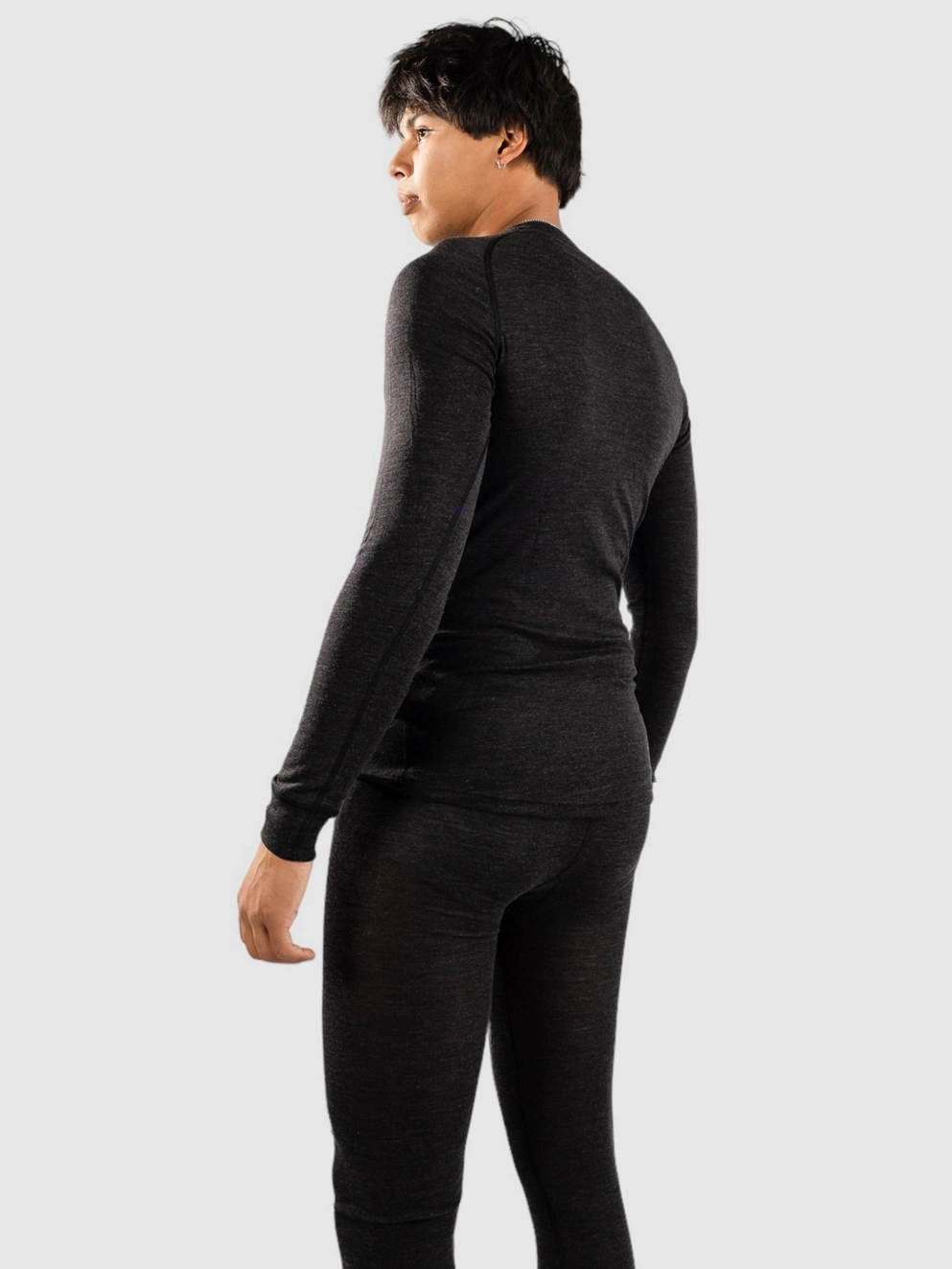 Thermowave Merino Warm Base Layer Top dark grey melange