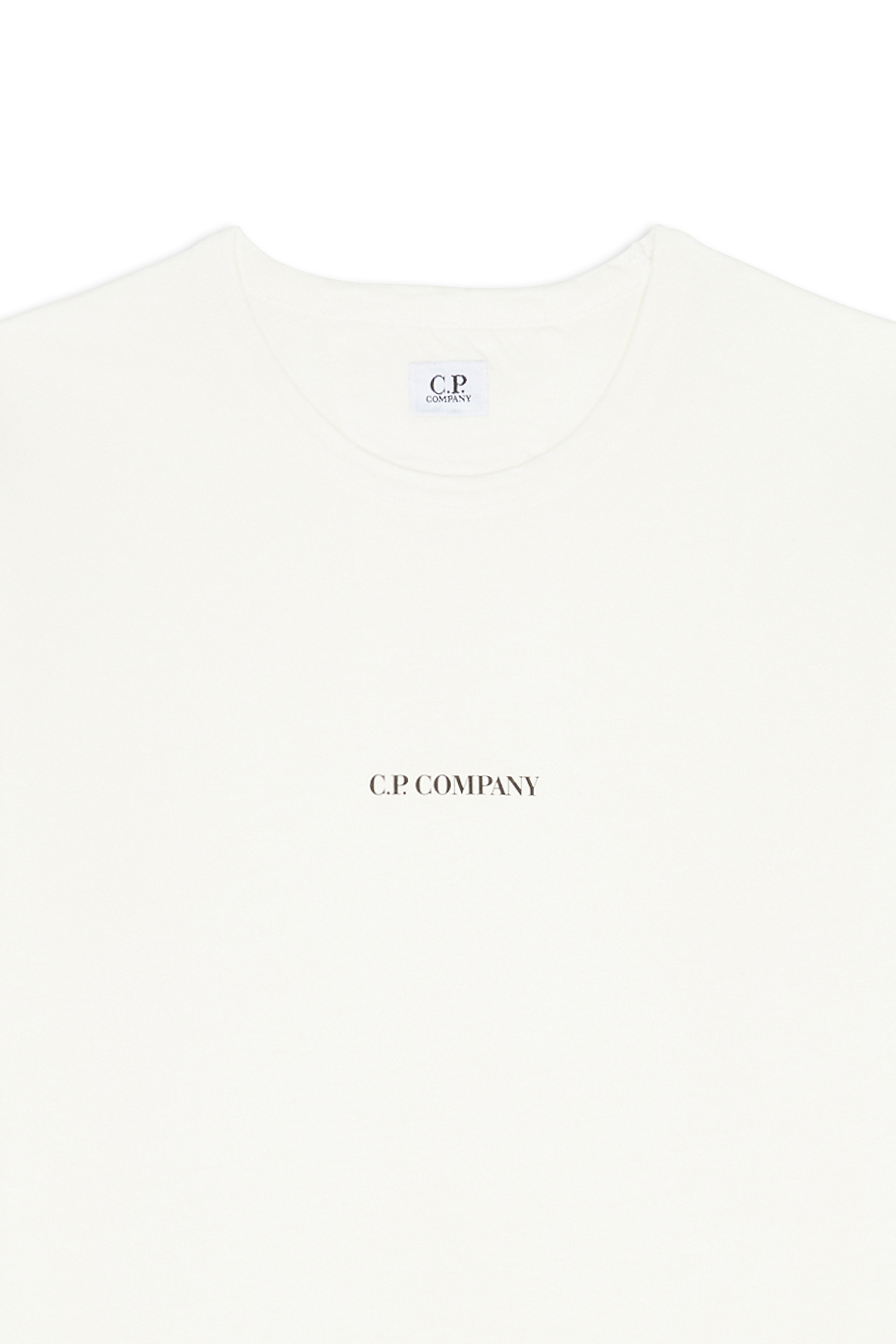 C.P. COMPANY T-shirt  JERSEY GARMENT DYED LOGO Blanc
