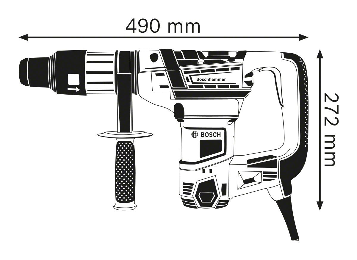 Bosch Professional GBH 5-40 D Boorhamer SDS max 8,5J 1100W in koffer - 0611269001