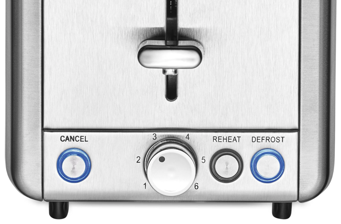 (28x19cm) Steel Toaster Typ 8002 Brotröster für 2 Scheiben mit Auftaufunktion / Warmhaltefunktion (92011) - Silber
