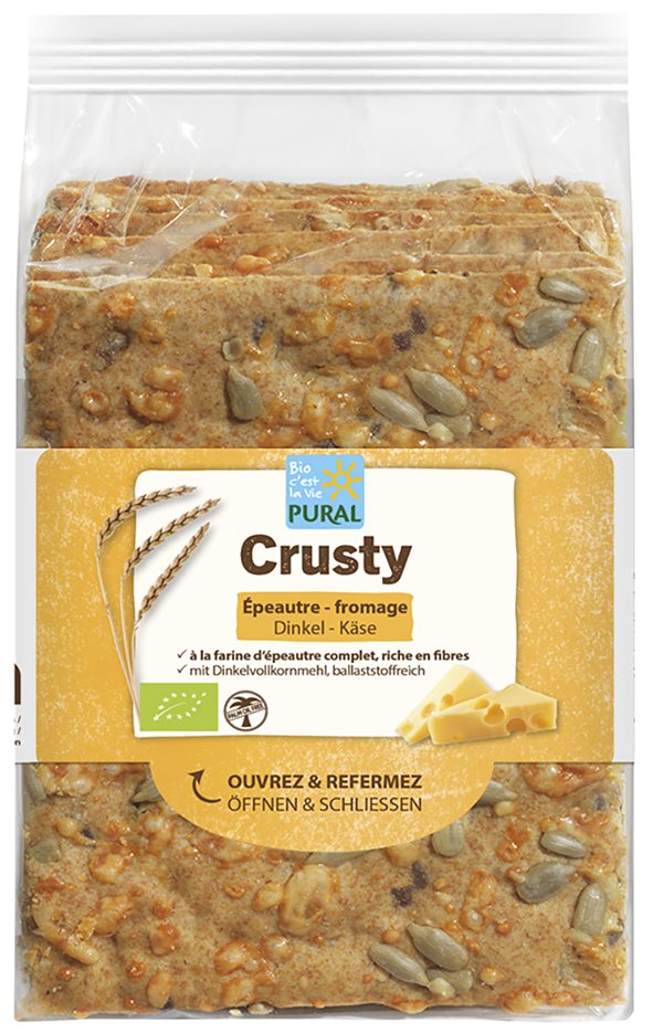 PURAL Crusty Dinkel-Käse und Sonnenblumenkerne 200 g