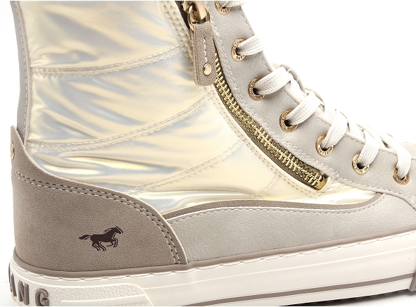 Mustang boots bottine plates femme 1410603 beige