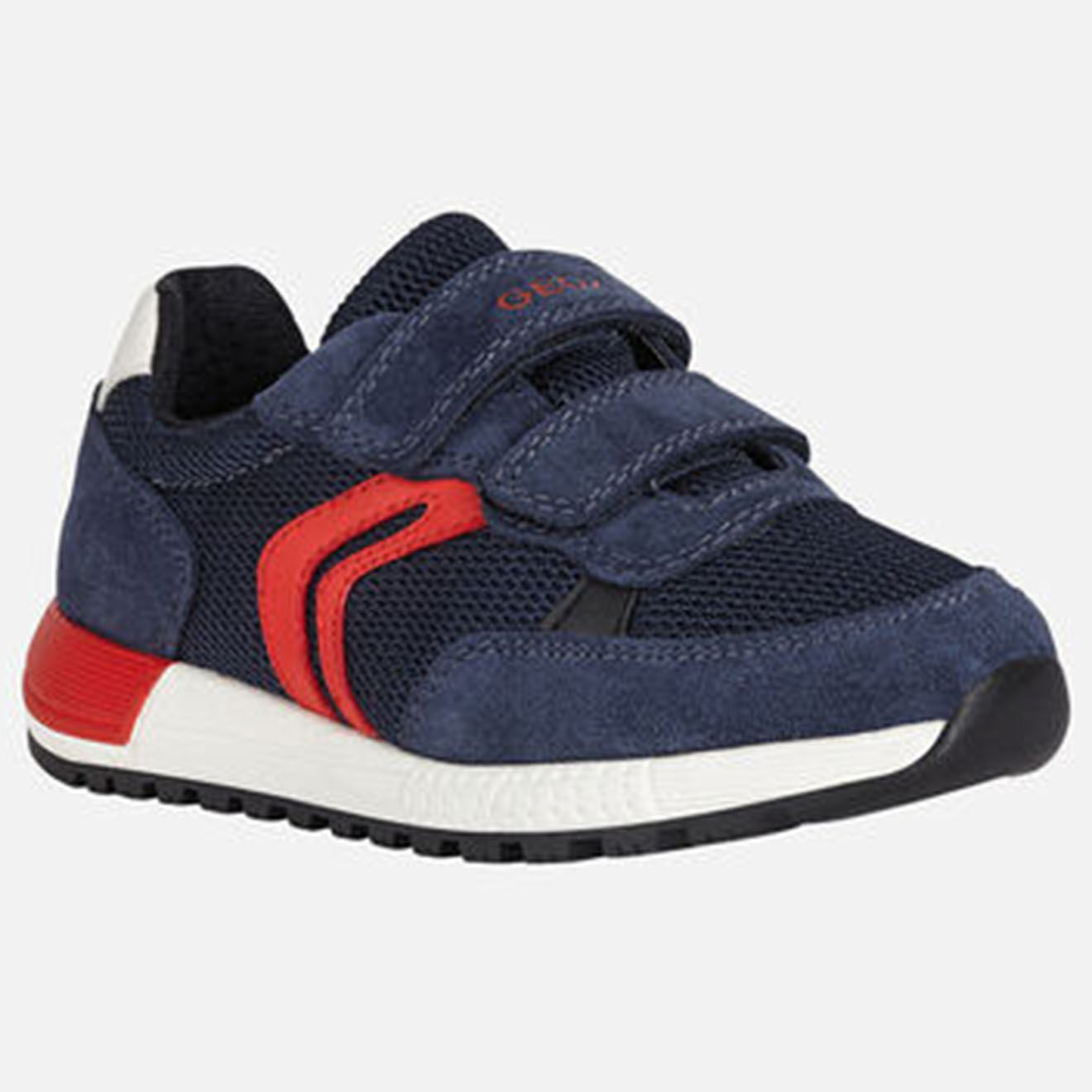 Geox Sneakers en Cuir & Textile Alben bleu/rouge