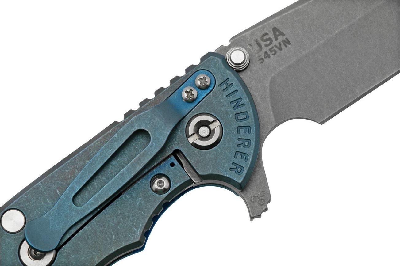 Rick Hinderer XM-24 4.0, S45VN Spanto, Battle Blue, Blue G10, zakmes