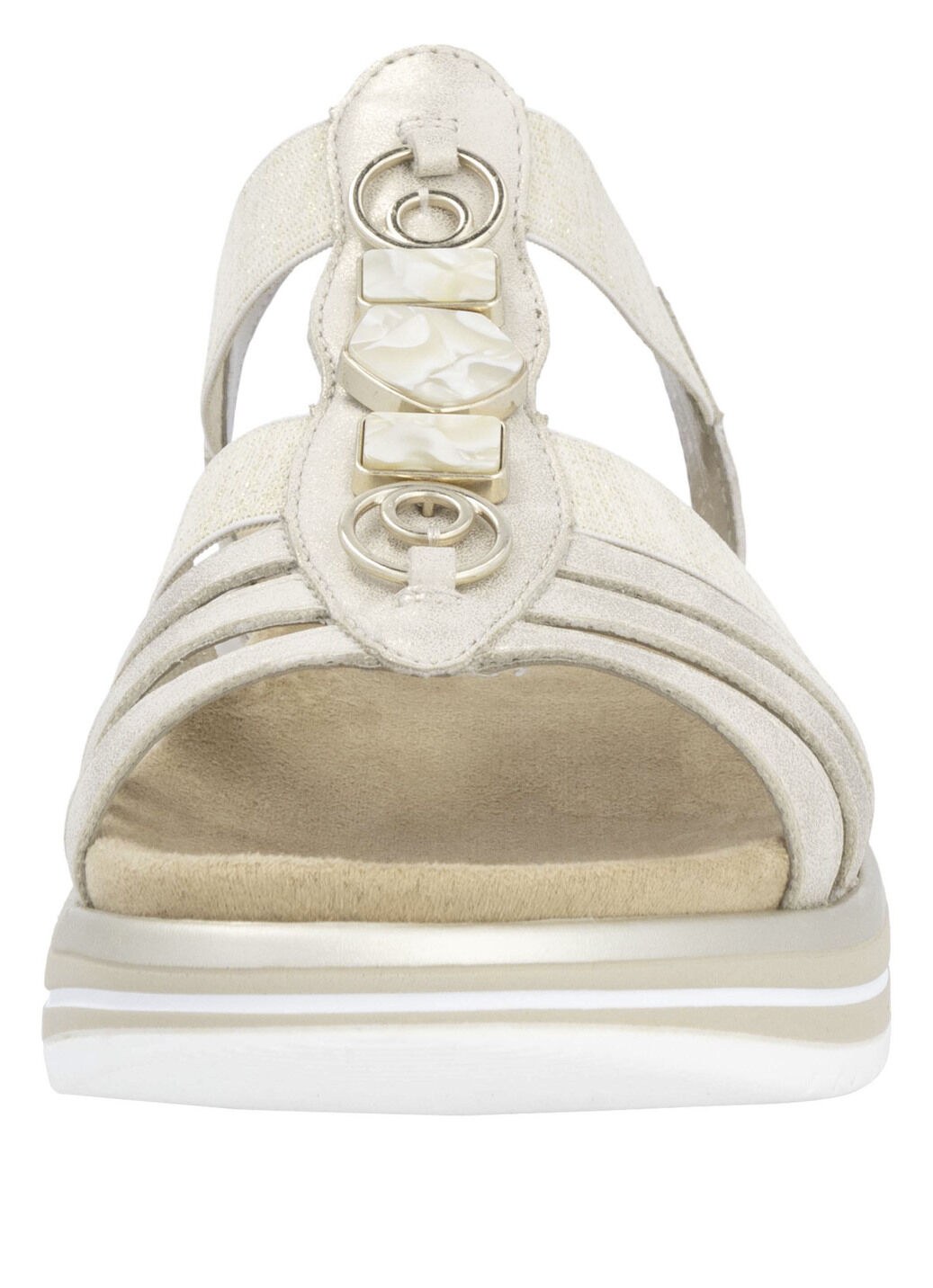 Remonte Riemchen-Sandale mit Metallschmuck