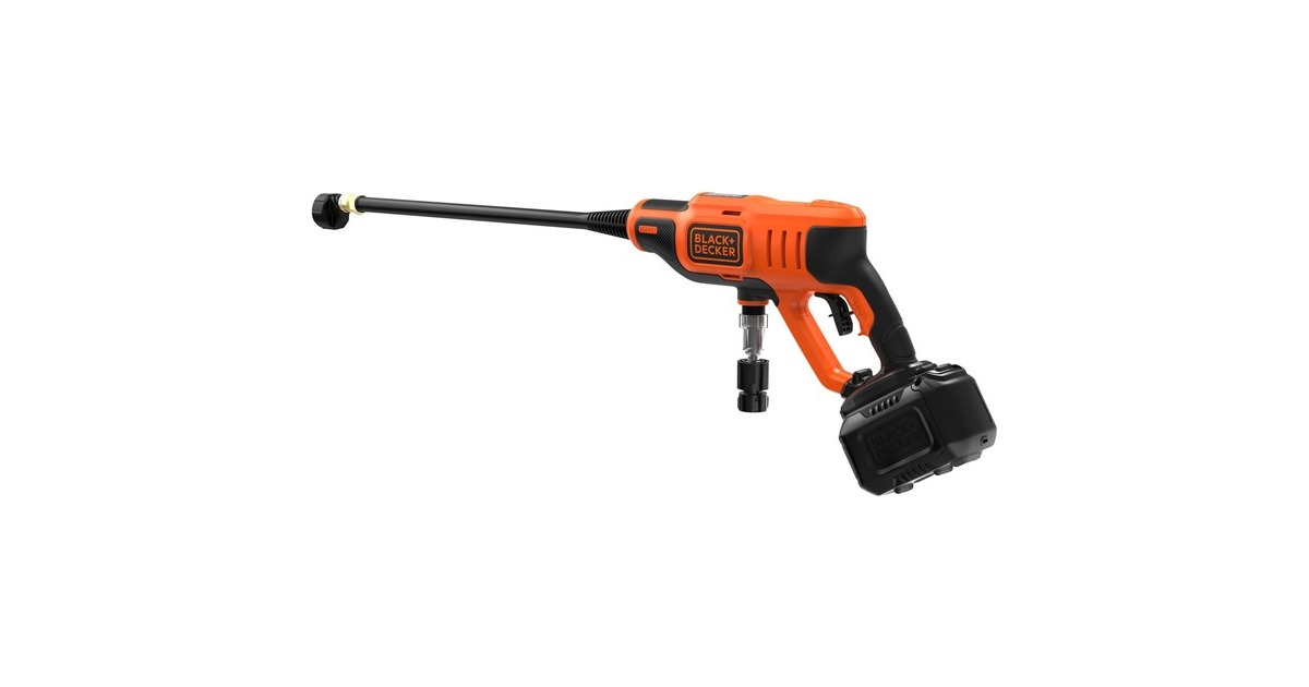 BLACK+DECKERBCPC18D1-QW 18V hogedrukreiniger  (Oranje/zwart, 18V 2.0Ah Accu en oplader inbegrepen)