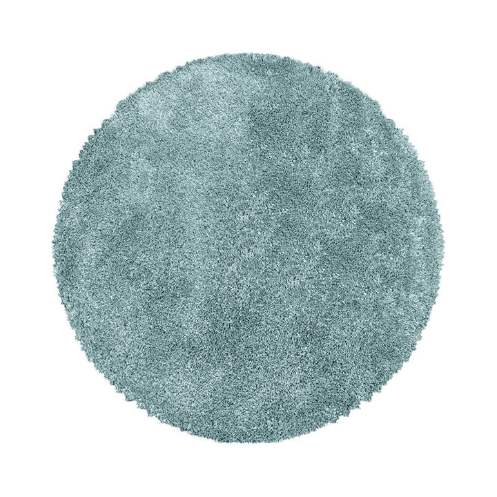 Rond hoogpolig vloerkleed - Fuzzy Lichtblauw | Stijlvol