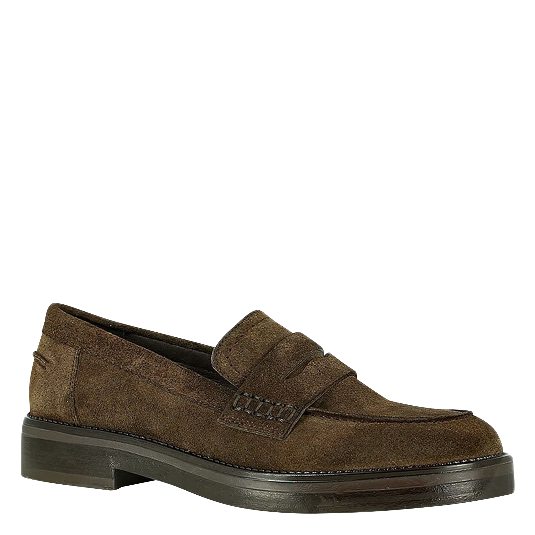 MIRNA - Mocassins en cuir velours | Marron