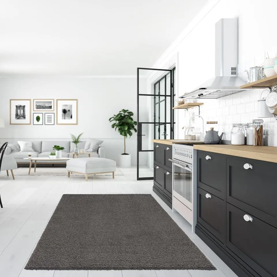 Loca Shaggy Vloerkleed Grijs Hoogpolig - 200x290 CM