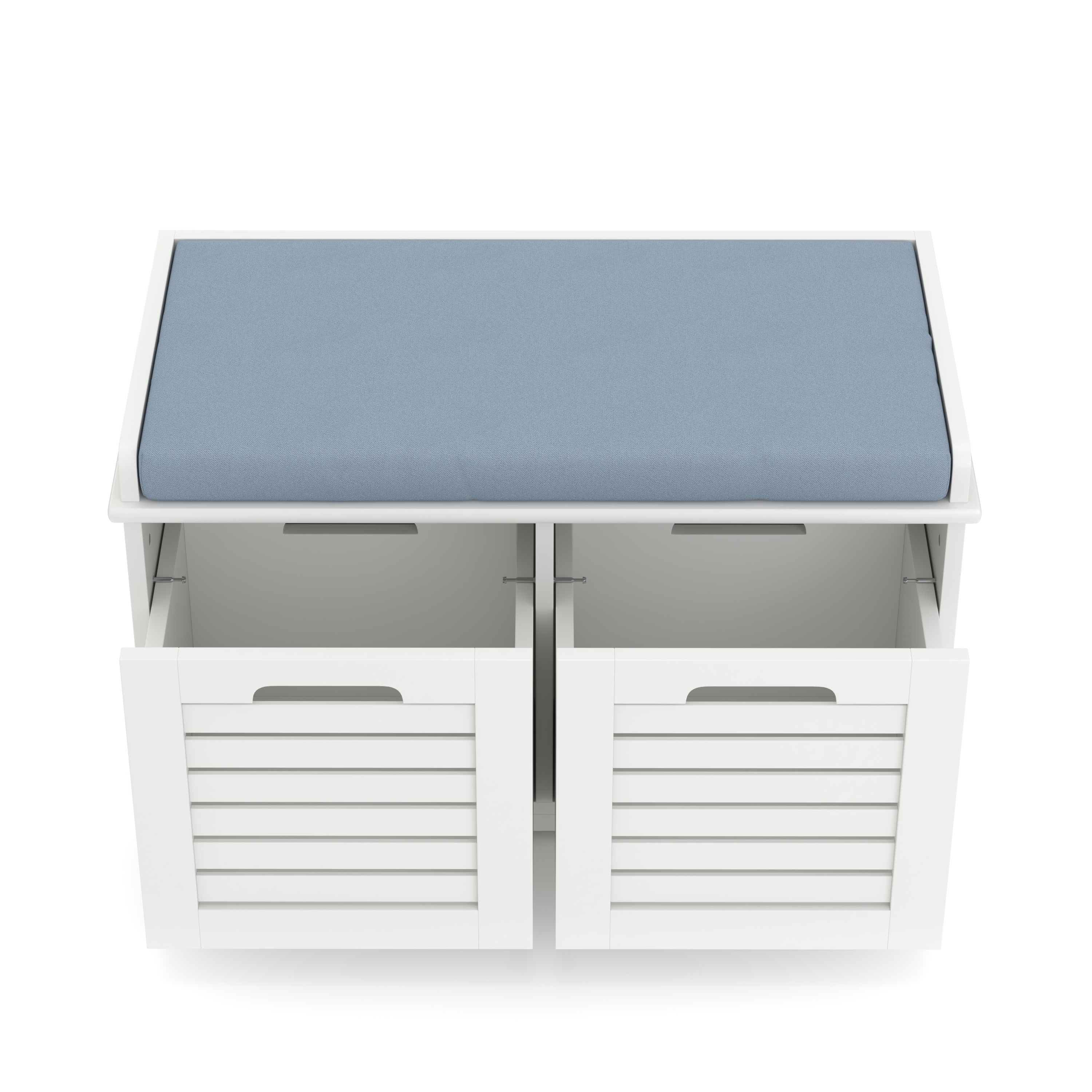 Sitzbank mit 2 Staufächer KAMILA 71 x 34 x 43 cm weiss