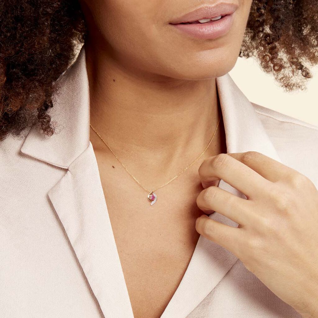 Collier Lydia Or Jaune Rubis