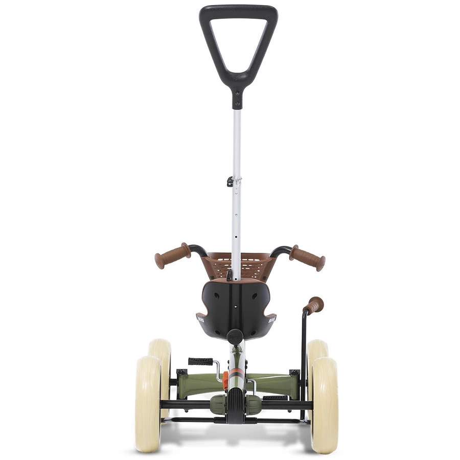 BERG Pedal Go-Kart Buzzy 2-in-1 Retro Green - Inkl. Schubsstange