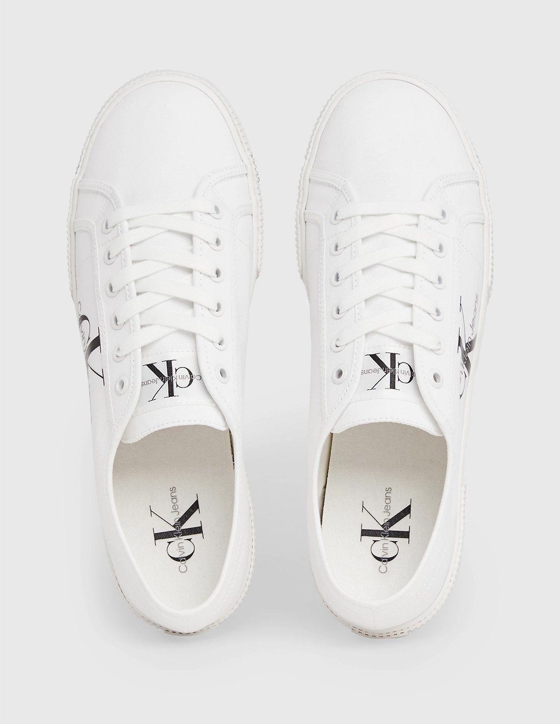 calvin klein Baskets de ville homme ess vulcanized low toile blanc