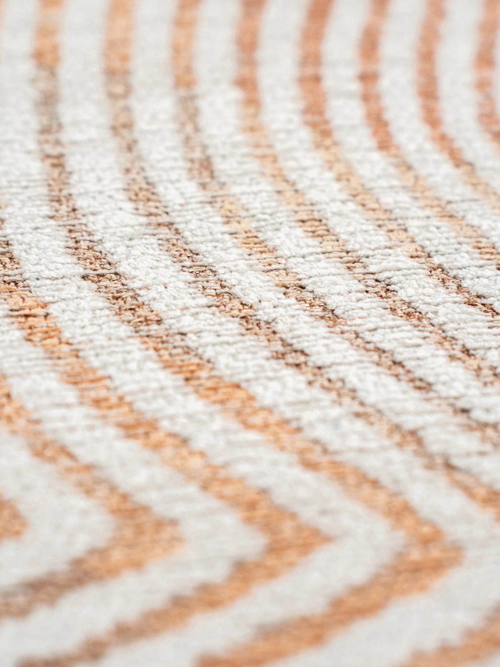 Rond jacquard in- & outdoor vloerkleed Coral, wasbaar
