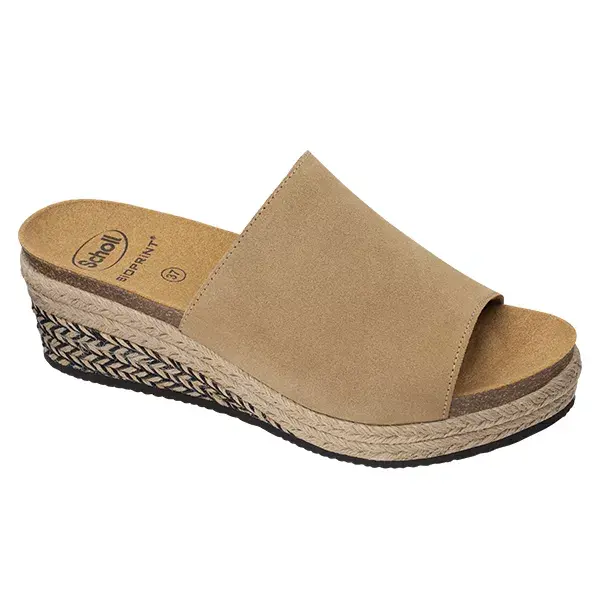 Mules Scholl Comfort Shoes Malaga bege, tamanho 42