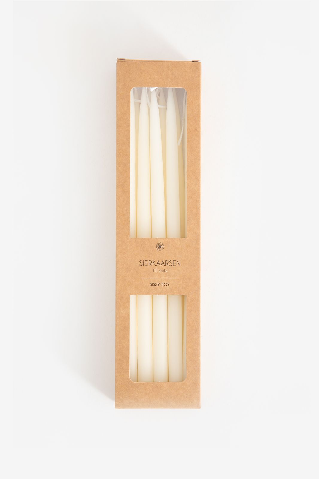Witte dunne sierkaarsen 28cm