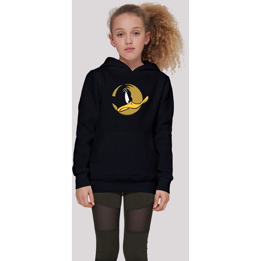 F4NT4STIC Hoodie Looney Tunes Daffy Duck Dotted Cartoon Logo schwarz
