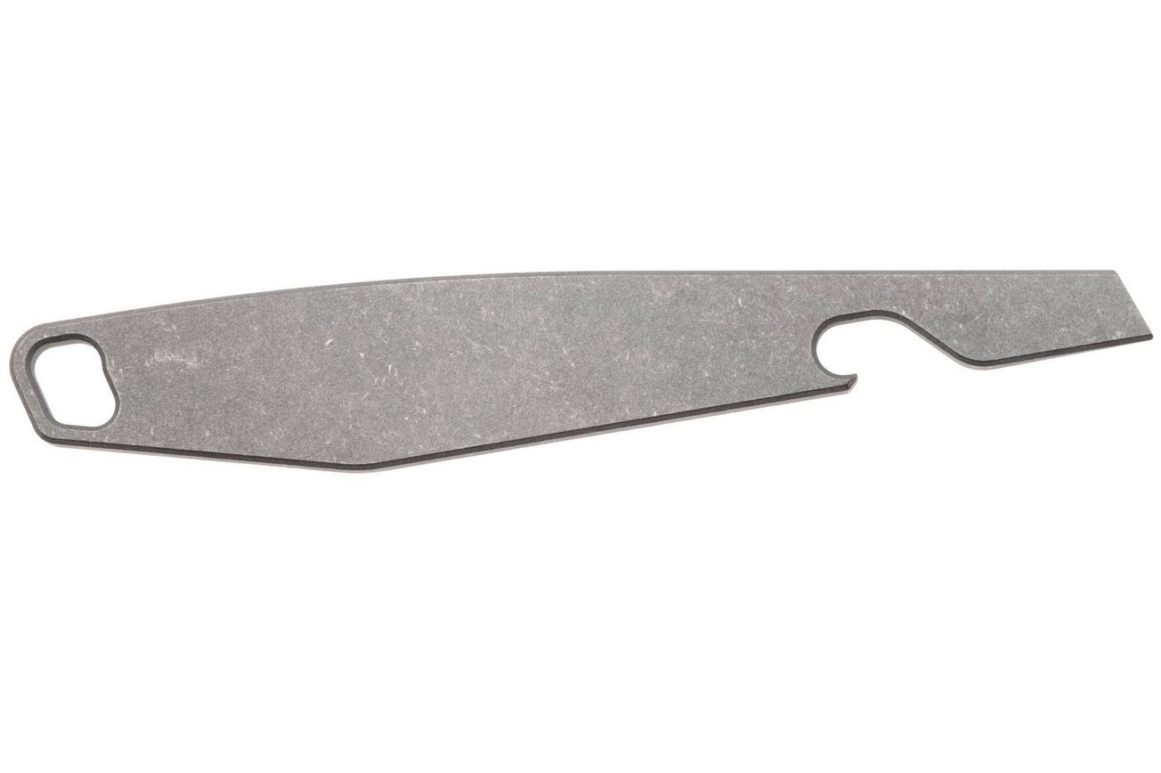 Daily Customs PrybAK P10015503, Plain Titanium, Plain Black Canvas Micarta Inlay, prybar