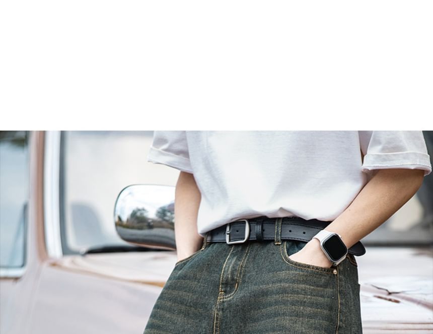 AXEN - High Waist Washed Wide Leg Jorts