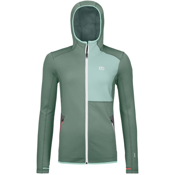 Veste polaire randonnée ORTOVOX FLEECE HOODY W ARCTIC GREY