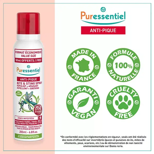 Spray Anti-Pique Puressentiel 150ml + 50ml Grátis