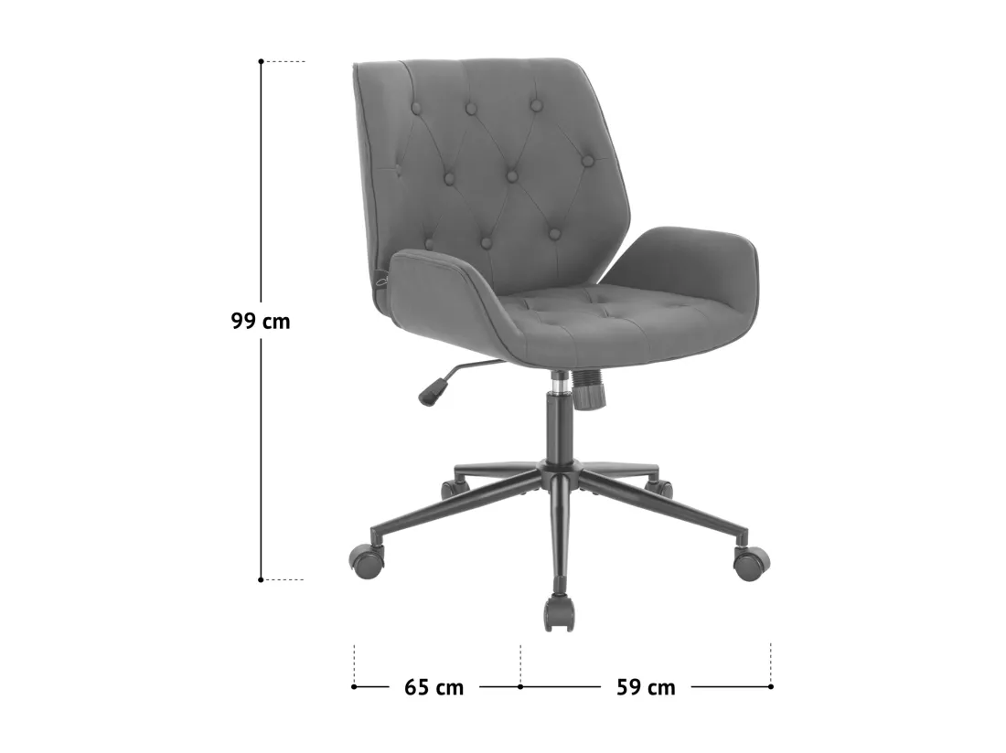 Chaise de bureau design vintage similicuir