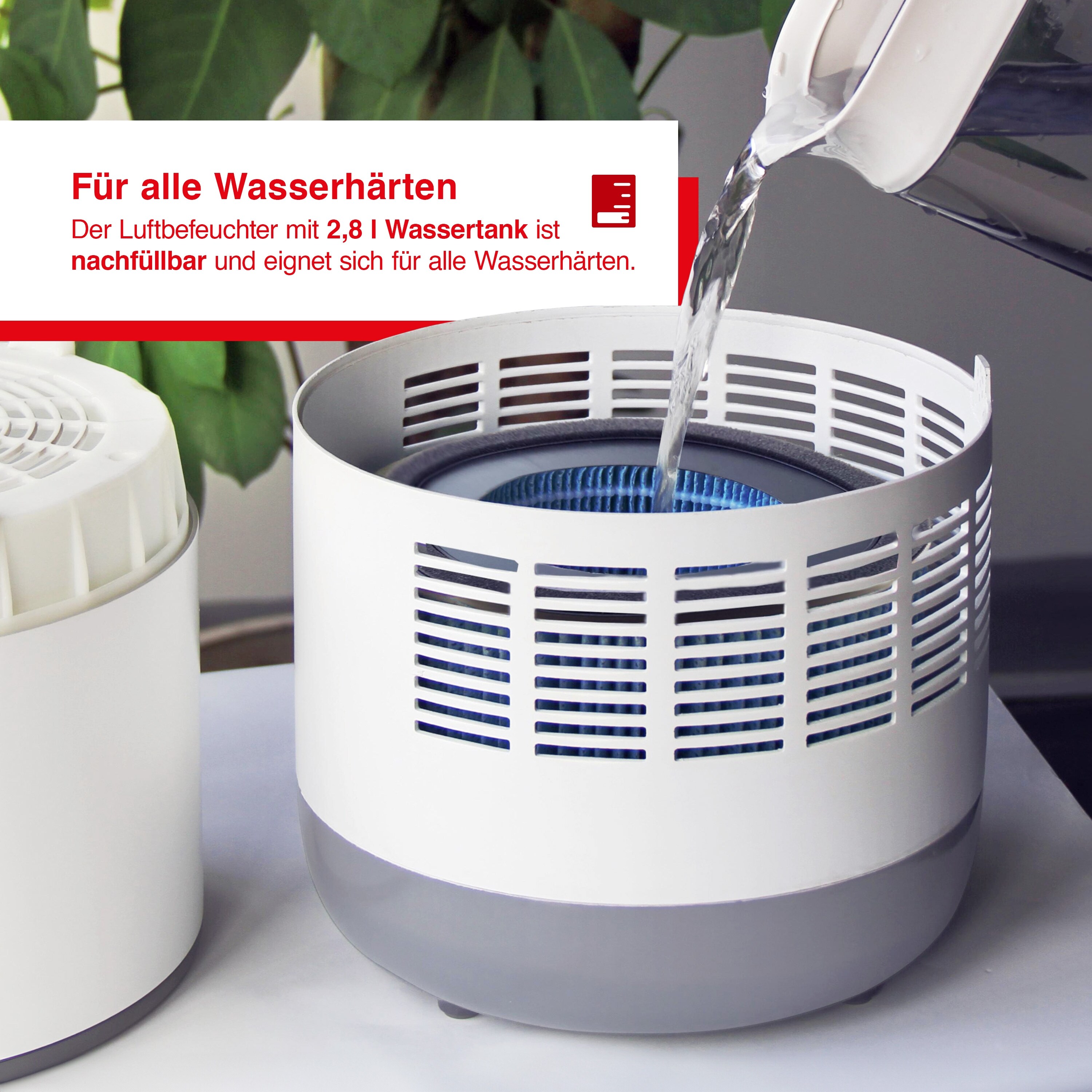 Solis Luftbefeuchter, Luftreiniger, 4 Stufen, Räume bis 105 m³, Filter