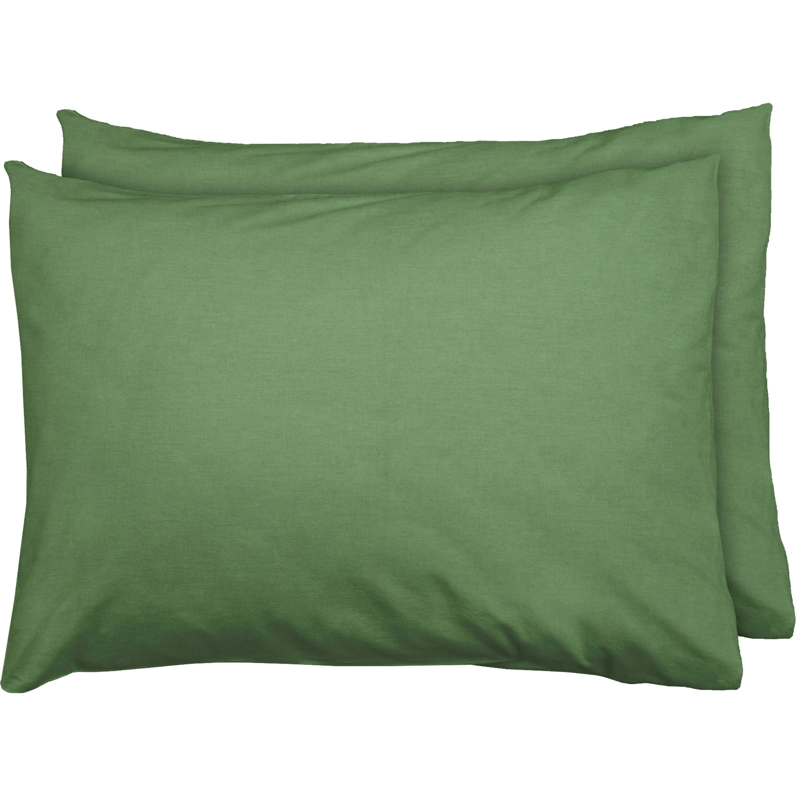 Bettwäsche Renforcé unifarbig Kissenbezug 50x70cm 2er Pack, orange