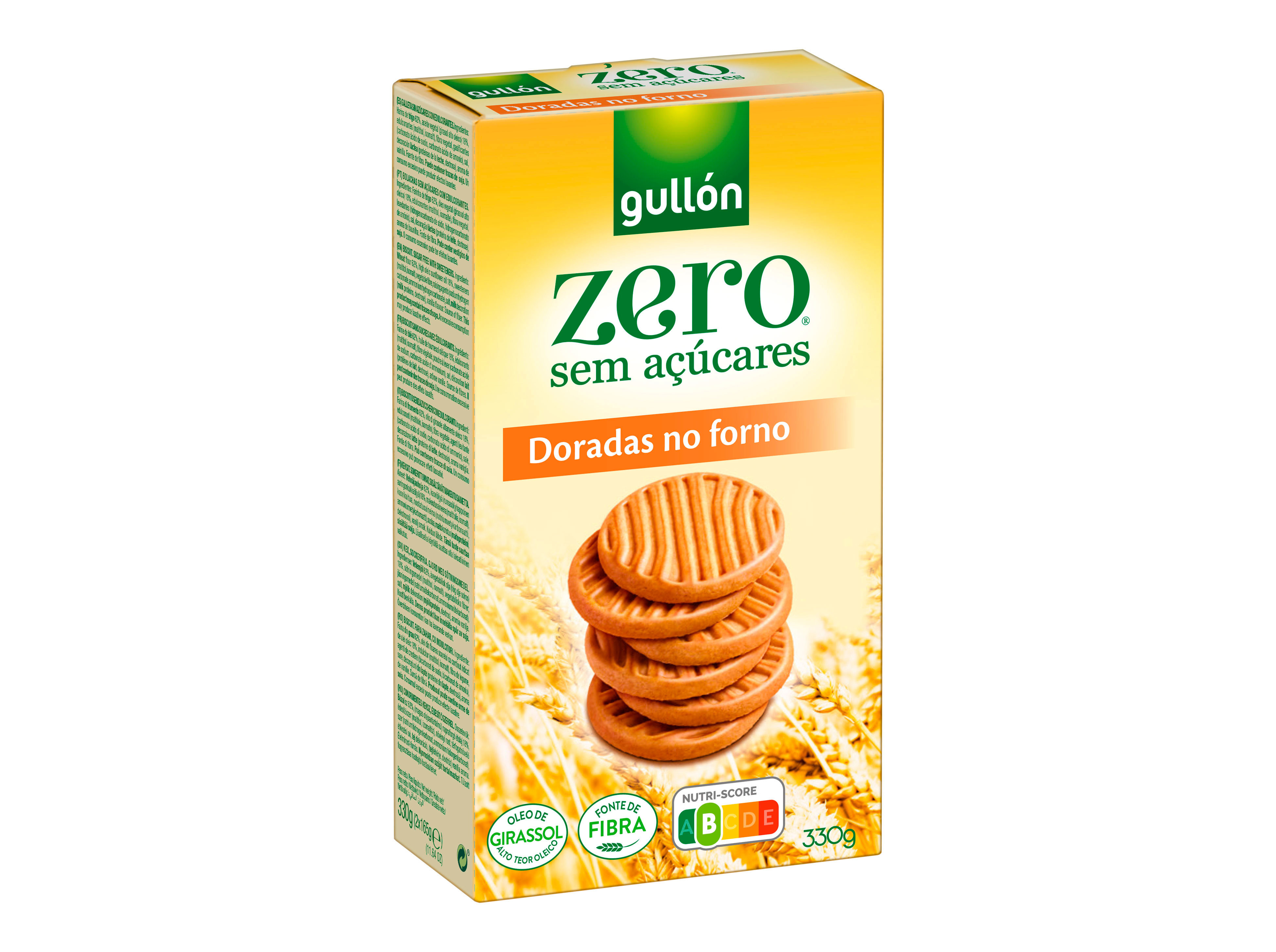 BOLACHA GULLON DORADA FORNO ZERO SEM AÇÚCAR LINHA NATURE 330G