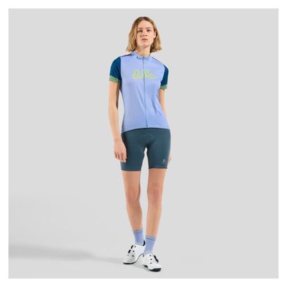 Maillot Manches Courtes Femme Odlo Heritage Essentials Bleu/Multi