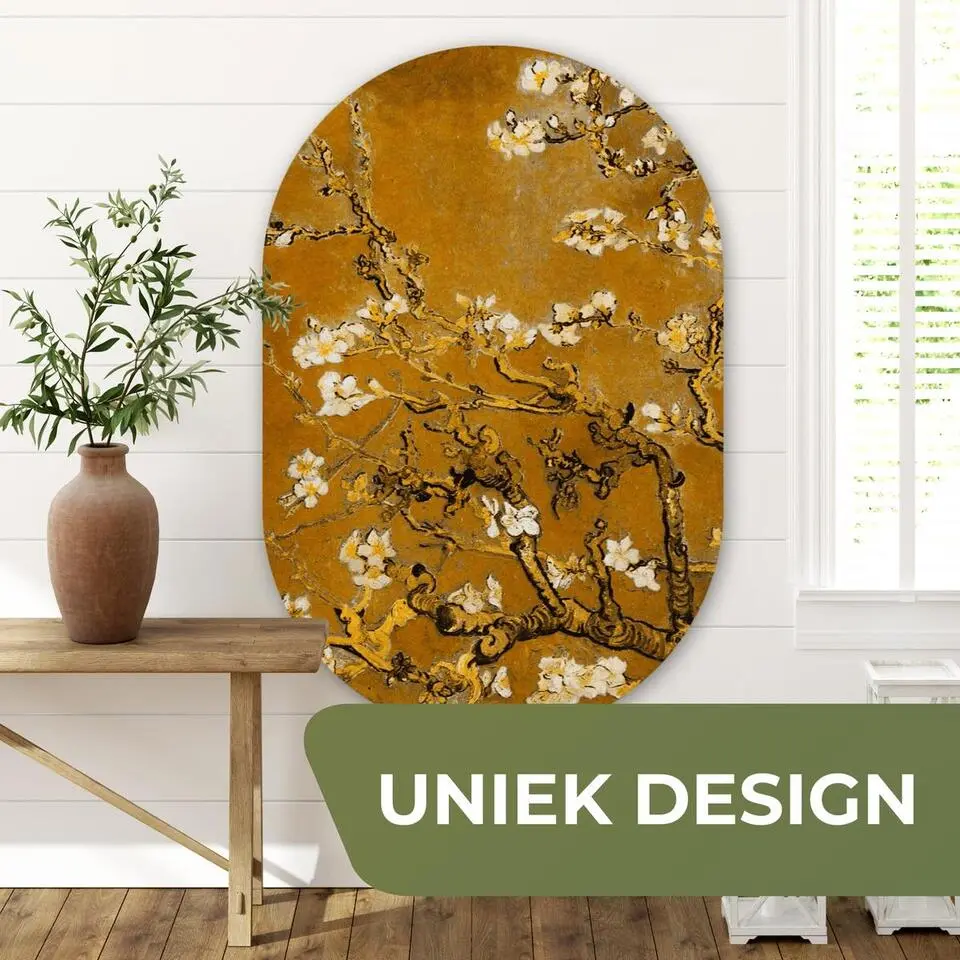 MuchoWow Wand decoratie 80x120cm Amandelbloesem Kunst Van