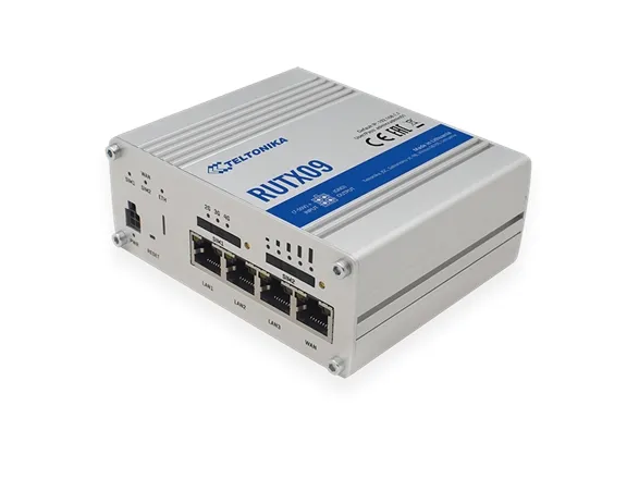 Teltonika RUTX09 - Router - WWAN 4-port switch - 1GbE - DIN monterbar på skinne