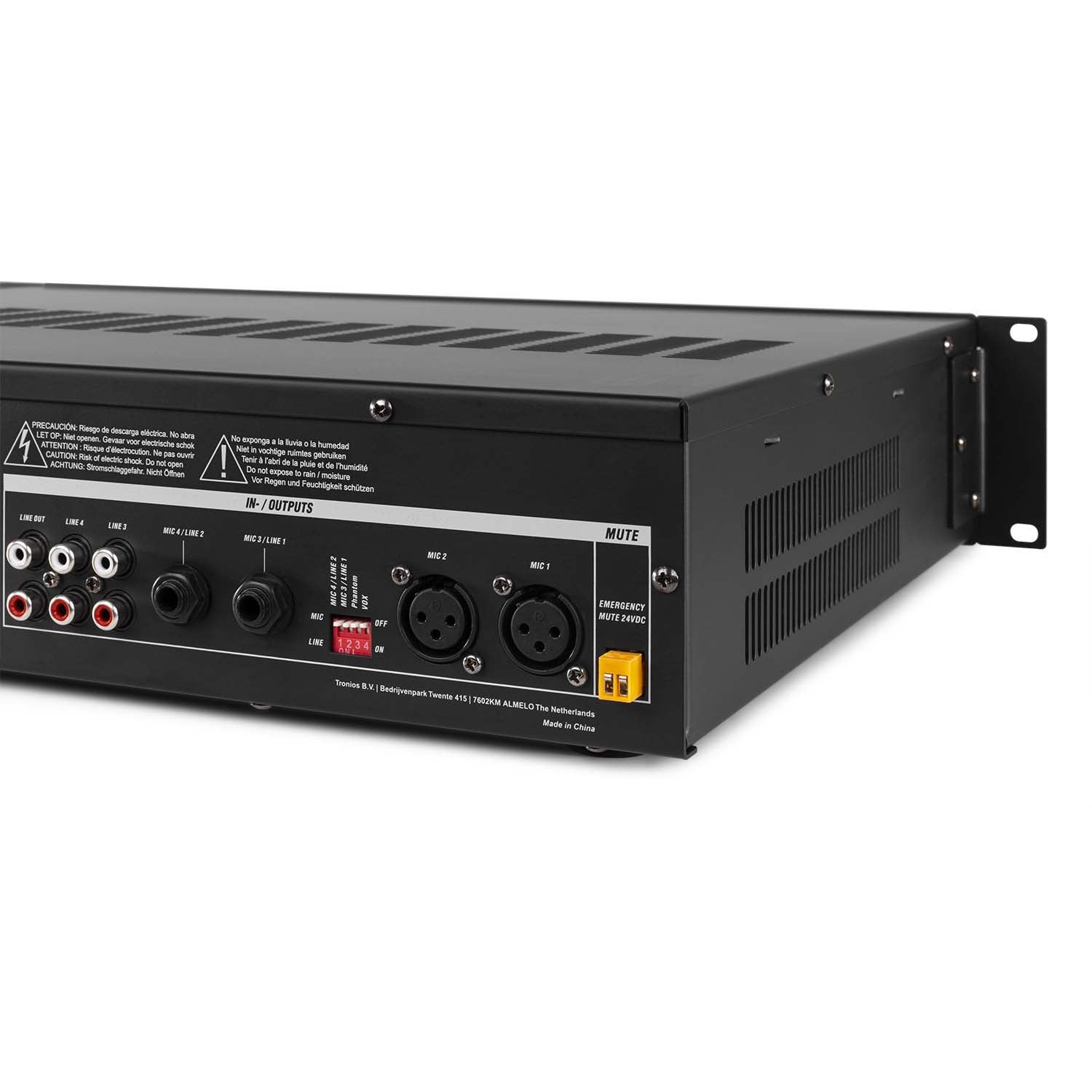 Power Dynamics PRM60 100V 6-kanaals 19-inch versterker - 60 Watt