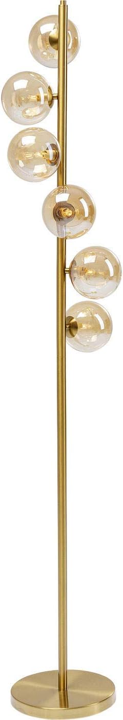 Kare Design Stehleuchte Scala Balls, Gold, Stehlampe, Stahlgestell, Glas Schirm, kein Leuchtmittel inklusive, 160x28x28 cm (H/B/T)