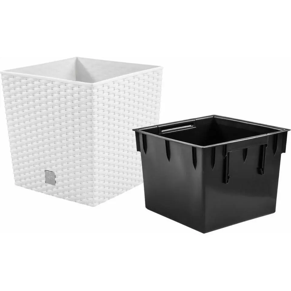 Prosperplast Plantenbak Rato - wit - kunststof - 20 cm